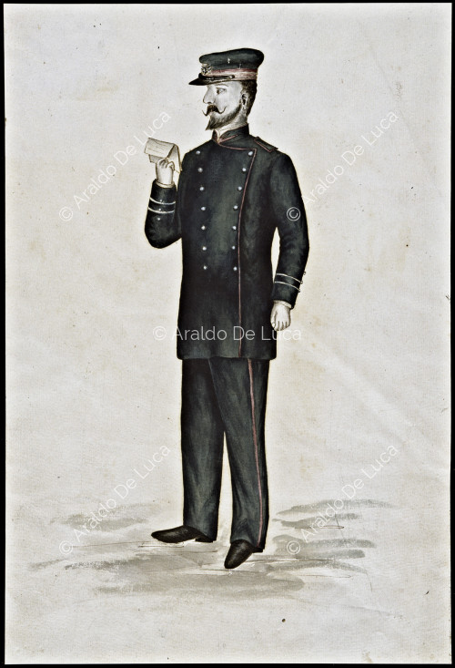 Model postal uniform