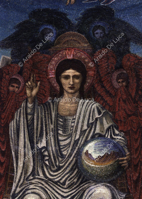 Cristo en Trono - detalle del mosaico del ábside
