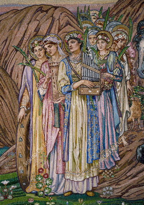 Procession des martyrs - détail de la mosaïque de l'abside