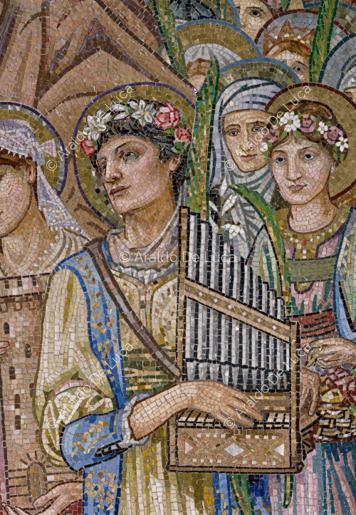 Procesión de los mártires - detalle del mosaico absidal
