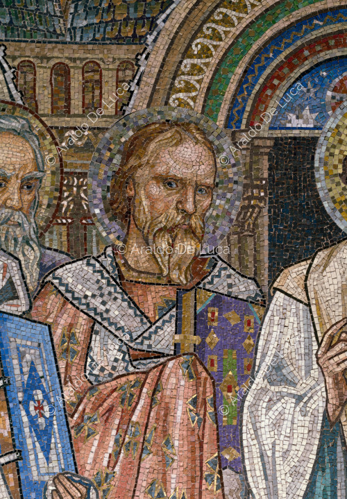 Docteurs de l'Église - détail de la mosaïque de l'abside