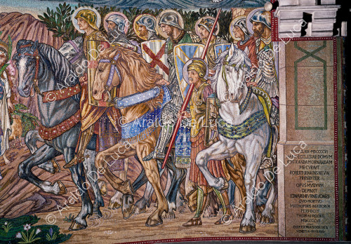 Christian Warriors - detail of the apsidal mosaic