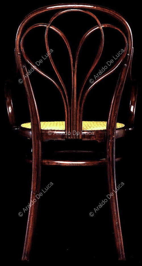Chair with armrests, mod. no. 1025