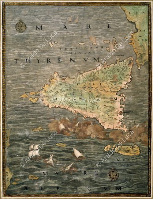 Karte von Sizilien