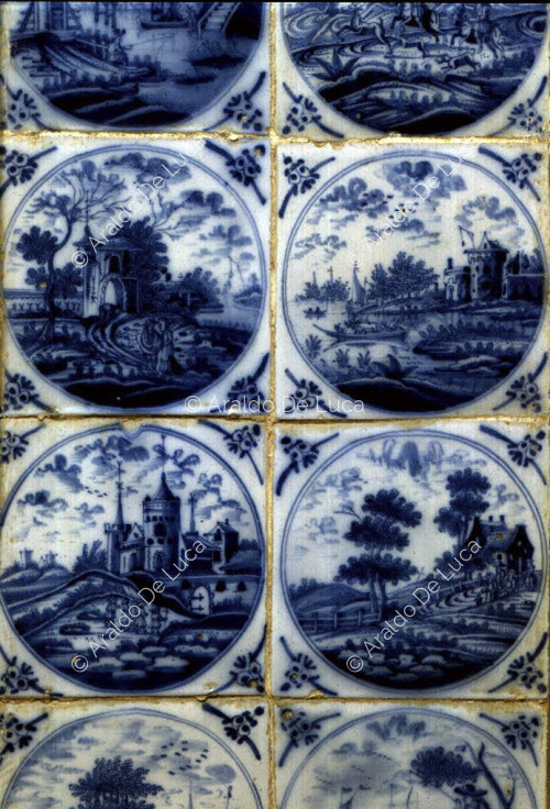 Tiles with views of castles