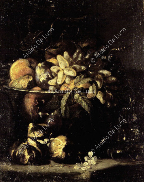 Still life with basket of fruit