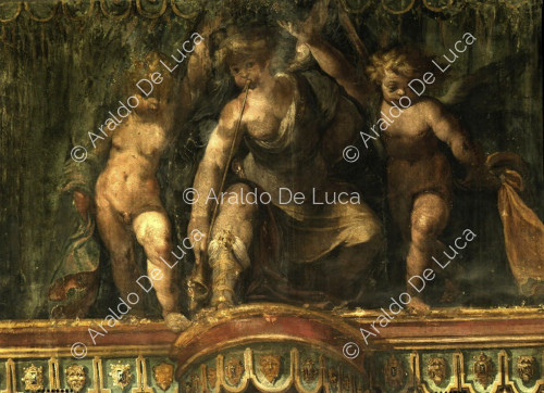 Frieze with putti musicians