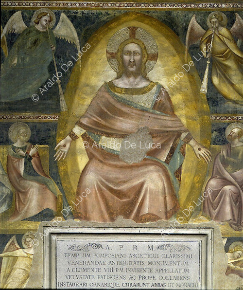 Christ the Judge in the mandorla and Saints Peter and Paul - Last Judgement. Detail