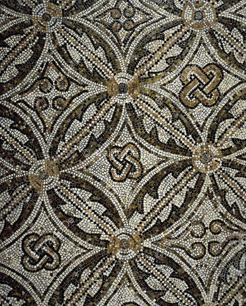Fußboden mit geometrischem Dekor. Detail