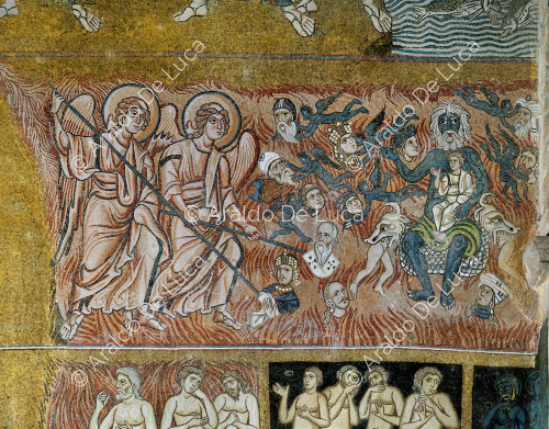 Last Judgement. Angels and the Damned in Hell, detail