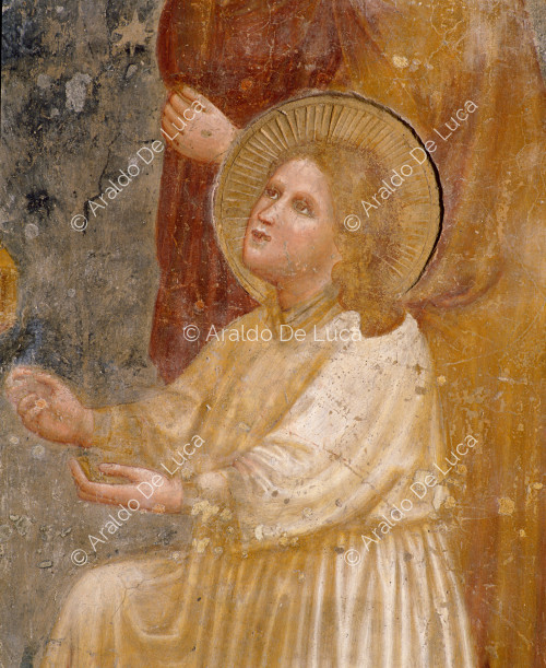 Vierge à l'Enfant et Saints. Détail de l'œuvre