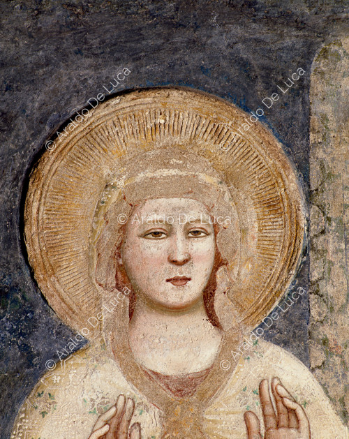 Cristo in trono - Deesis. Particolare con la Madonna