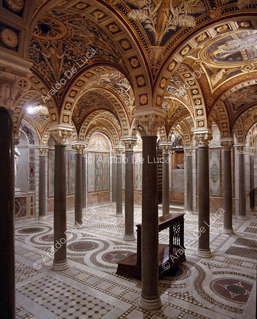 Chiesa di S. Cecilia in Trastevere. Cripta