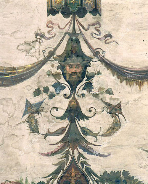 Sitting room, frescoed ceiling