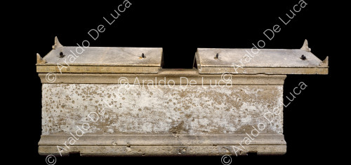 Painted carparous sarcophagus