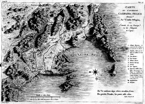 Carta geografica sulla Campania