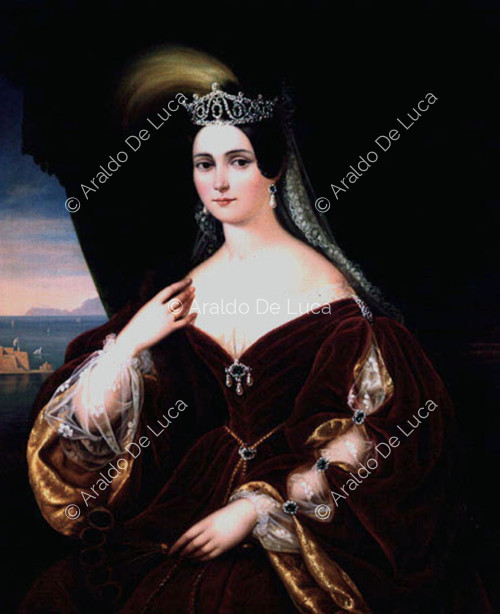 Retrato de la reina María Cristina de Saboya