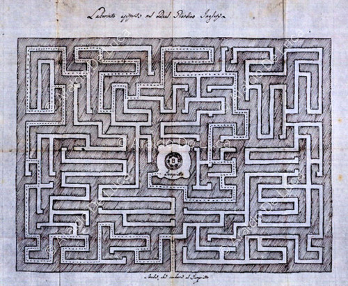 Zeichnung für das Labyrinth im Englischen Garten