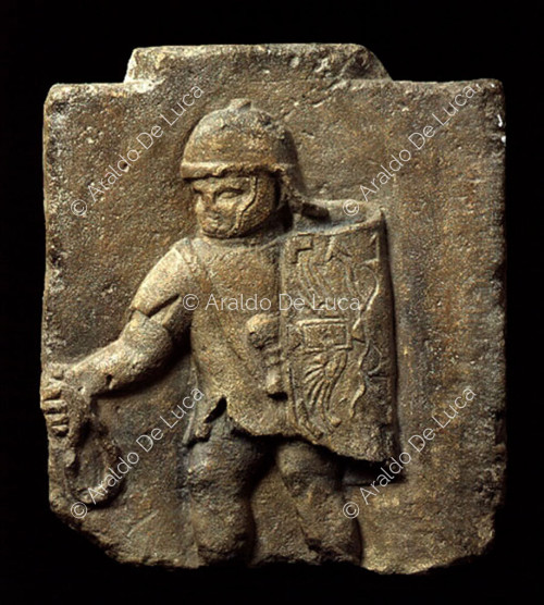 Relief mit der Darstellung eines Kriegers