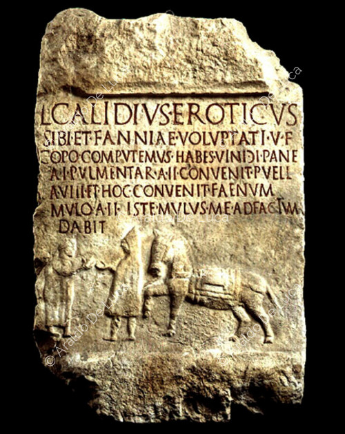 Funerary stele depicting an innkeeper