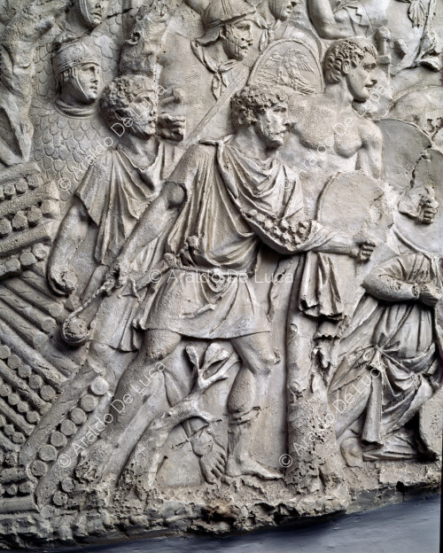 Détail de la colonne de Trajan, frondeurs