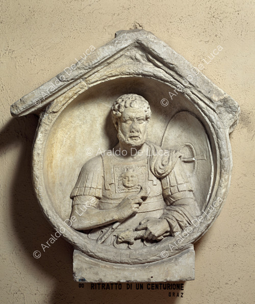 Funerary medallion with centurion portrait