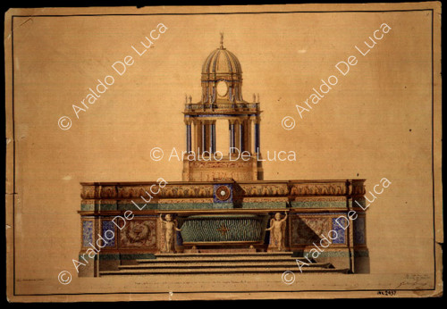 Perspectiva del altar de la Capilla Palatina