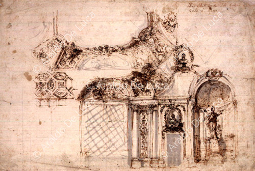 Dibujo para la Capilla de las Reliquias, Roma