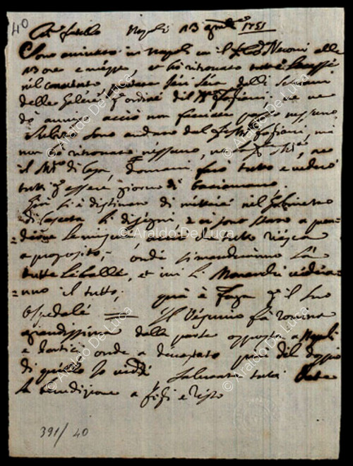 Carta de 13 de junio de 1751 de L. Vanvitelli