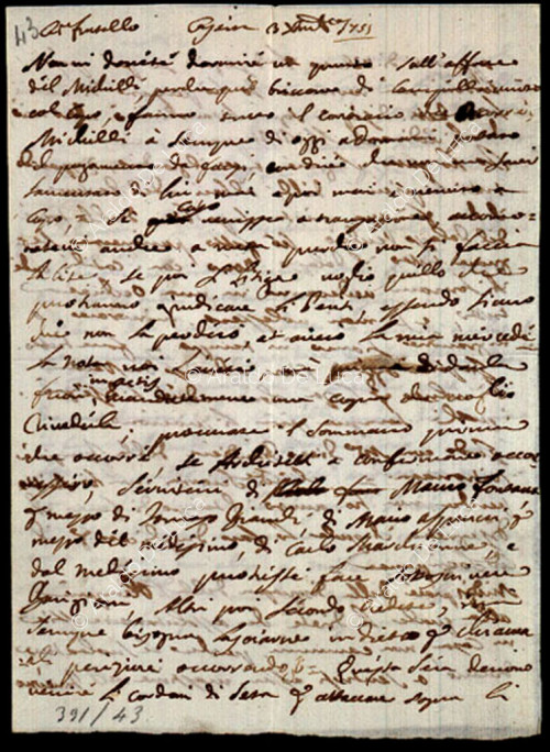 Lettre du 13 septembre 1751 de L. Vanvitelli