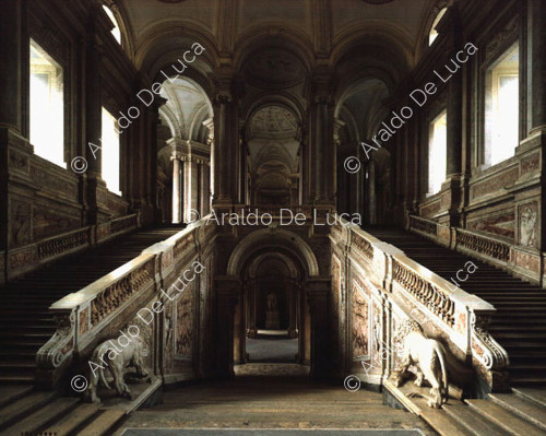 The grand staircase with two vestibules