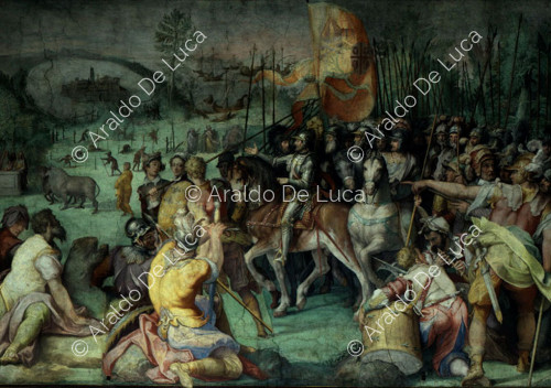 Pietro Farnese met en déroute les ennemis de l'Eglise