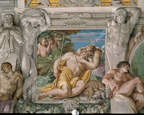 Fresco de la bóveda con Diana y Endymion