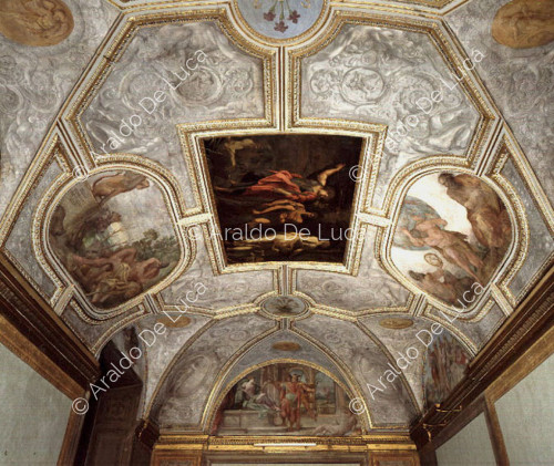 El Camerino de Hércules. Total de la bóveda con frescos de las Historias de Hércules