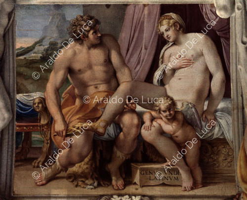 Galería Carracci. Fresco de la bóveda con Venus y Anquises