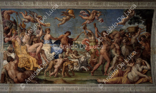 Galerie des Carrache. Fresque de la voûte avec le Triomphe de Bacchus et Ariane