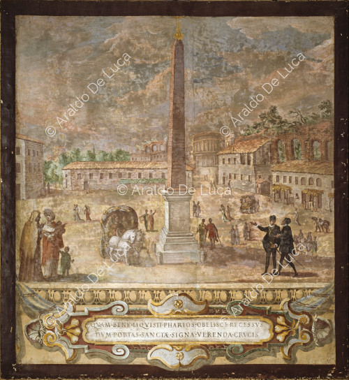 Veduta di Roma - Obelisco lateranense