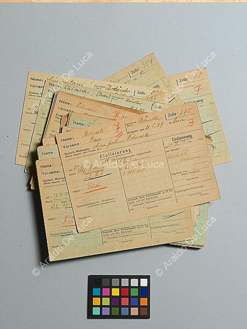 Registros del comando alemán en Via Tasso sobre prisioneros judíos