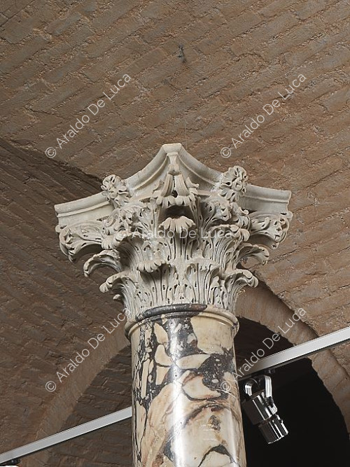 Colonnes de marbre à chapiteau corinthien Scola Castigliana