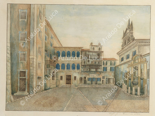 Piazza delle Cinque Scole Watercolor