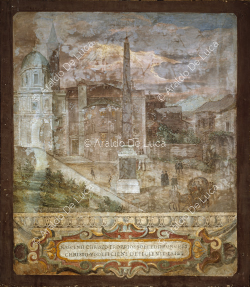 Ansicht von Rom - S. Maria Maggiore _ Sixtinische Kapelle und Esquilinischer Obelisk