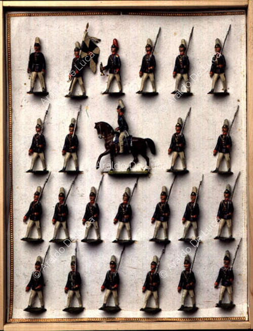 Box of toy soldiers