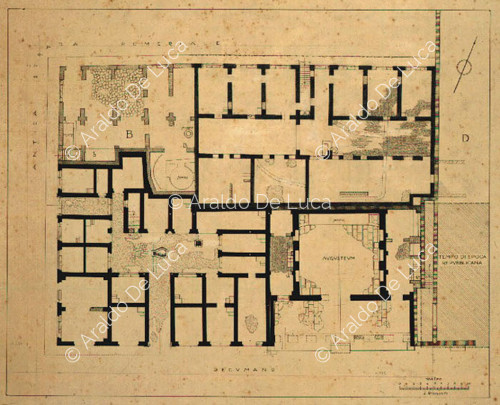 Plan of a temple from Roman times