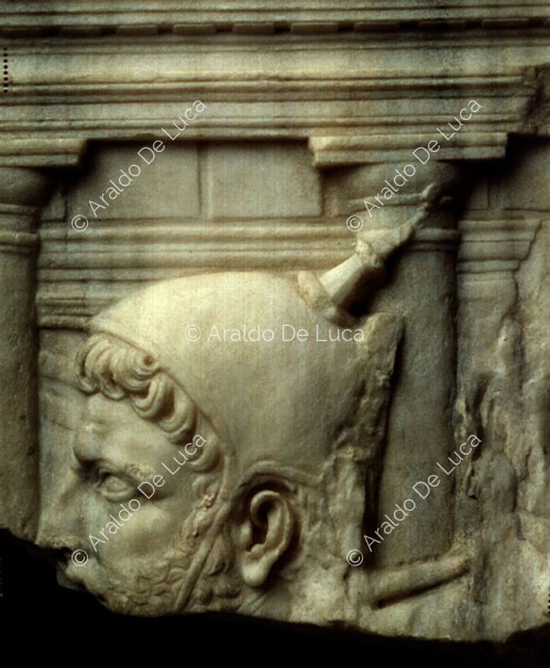 Relief représentant le temple de Quirinus