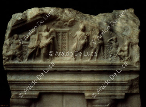 Relief représentant le temple de Quirinus