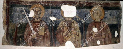 Fragment de fresque représentant des saints