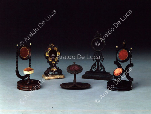 Wood and bronze ornaments