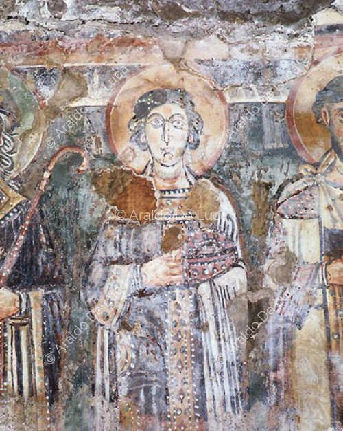 Fragments d'une fresque de la Grotte des Saints