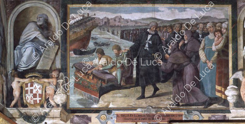 Stories of the Knights of the Order of Malta. Grand Master Philippe Villiers de l'Isle-Adam with his knights leaves Rhodes in 1532