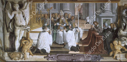 Storie dei Cavalieri dell'Ordine di Malta. Riccardo conte di Cornovaglia riceve in dono la reliquia del sangue